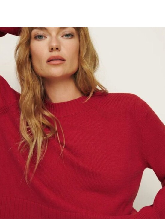 Reformation Sweaters - Reformation Anna Cotton Crew Neck Sweater